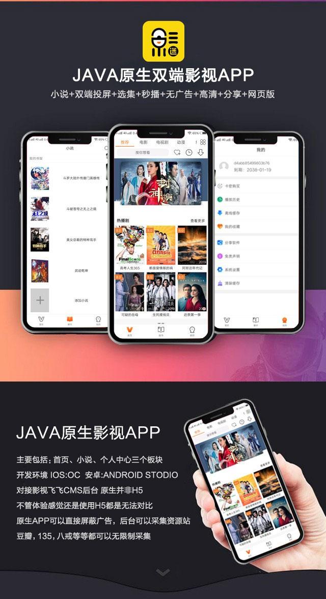 2019新UI新版JAVA原生双端投屏影视APP - 截图4