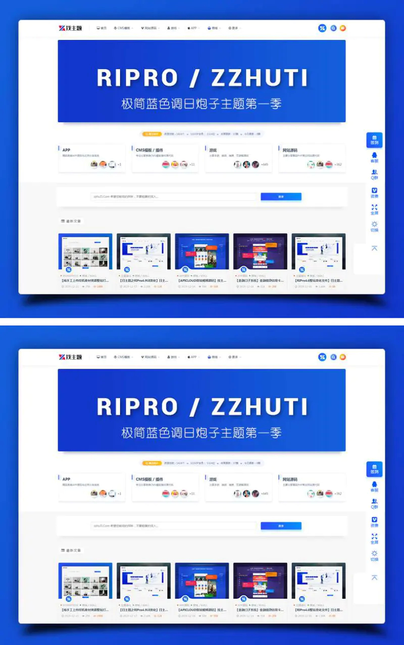【优选源码】RIpro子主题logohe美化，WordPress虚拟资源分享主题ripro子主题美化 - 截图1