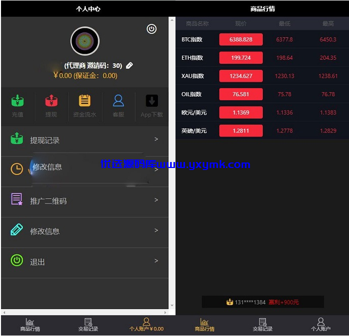 【优选源码】最新更新wp源码 完美禁止运营版本 完整数据 K线正常 简易教程 - 截图1