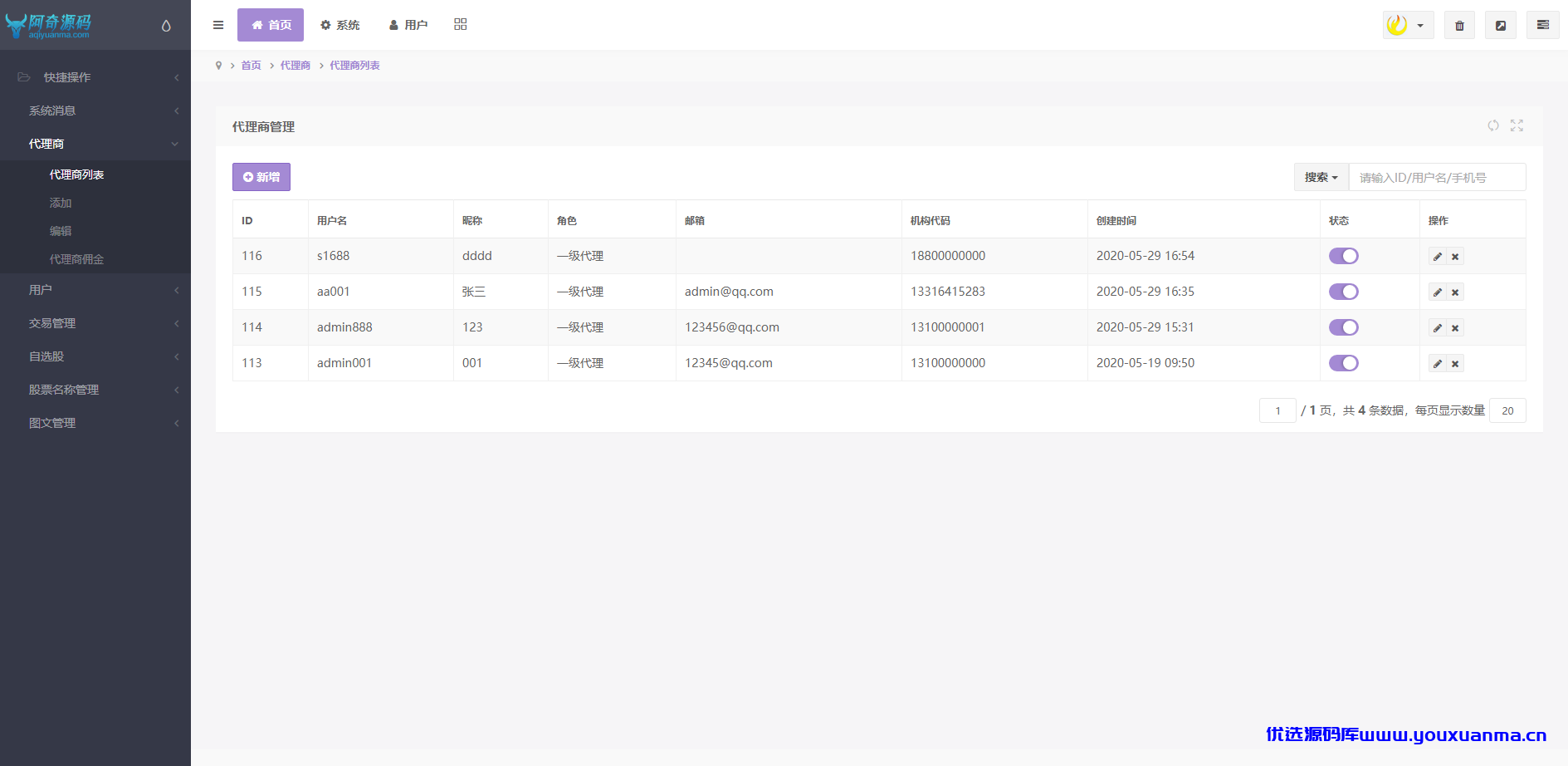 【优选源码】 2021最新单手机版双融/金融系统thinkphp源码 带静态推广官网 - 截图1