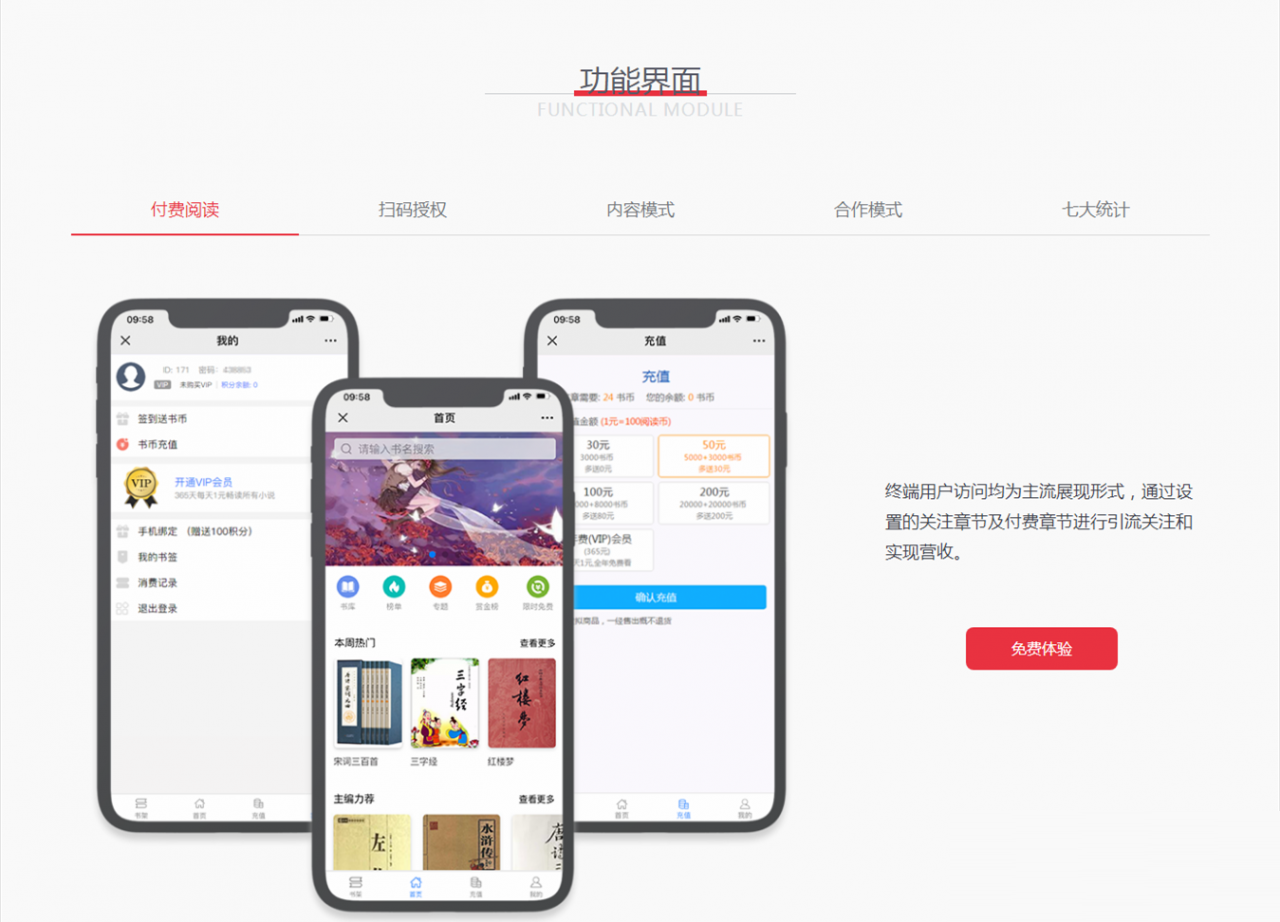 【优选源码】草莓CDMS原创内容分销系统-微信小说平台系统v1.0 - 截图1
