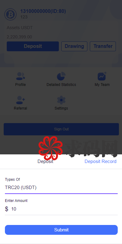 【优选源码】双语言版虚拟币投资系统 USDT充值源码下载 - 截图1