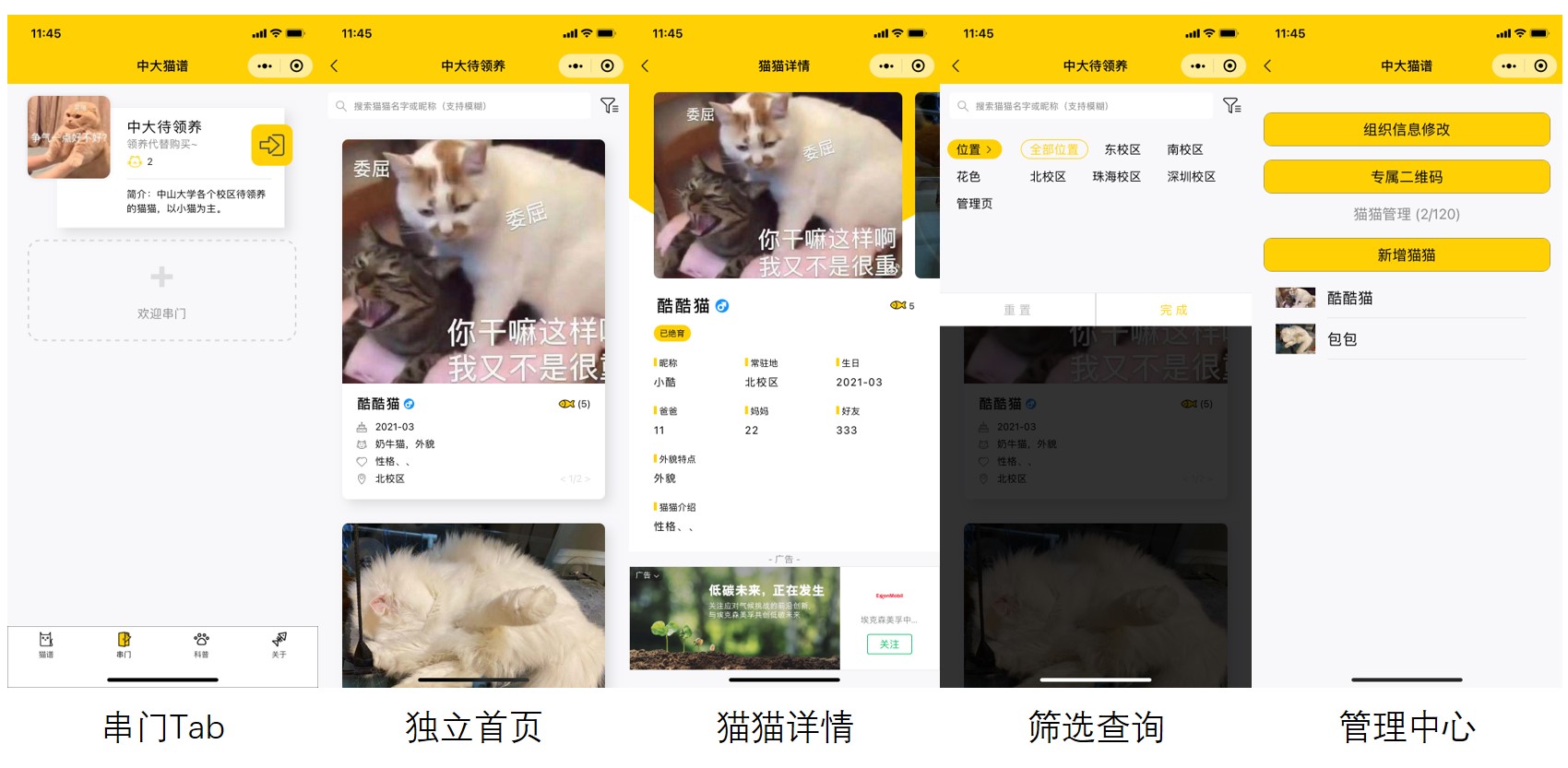 【优选源码】校园流浪猫信息记录和分享的小程序源码 - 截图2