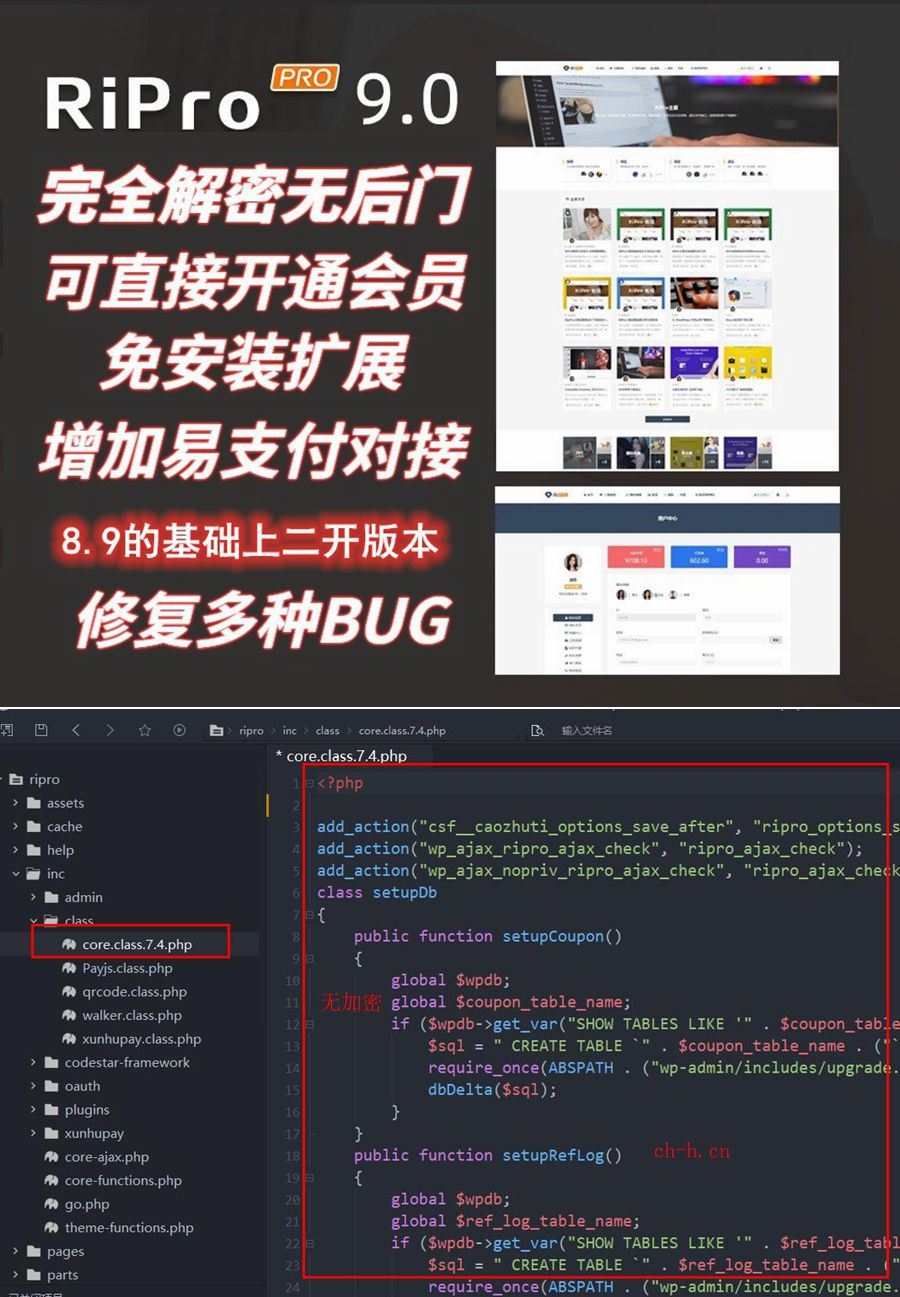 【优选源码】Ripro9.0免扩展二开版/WordPress博客主题Ripro全解密无后门 - 截图1