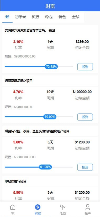 【优选源码】出海项目投资理财源码八种语言,支持二开其他语言,包括前后端开源源码 - 截图3