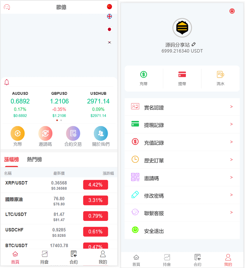 【优选源码】全新二开前端微盘交易系统源码,仿BTC/USDT虚拟币交易所系统源码 - 截图1