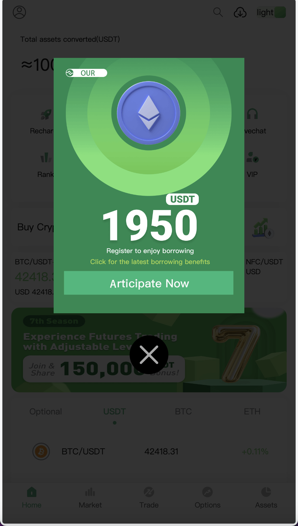 【优选源码】Bitgo多语言交易所/15国语言交易所/合约交易+期权交易+币币交易+申购+矿机+风控/前端wap编译后/带搭建教程 - 截图1