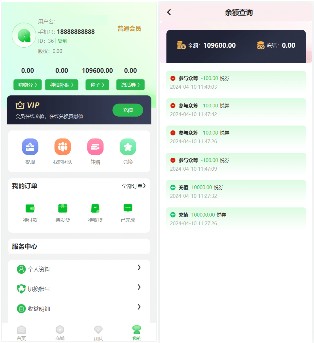 【优选源码】元富之路众筹商城系统/订单认购/多多优购/商城加共识 - 截图2