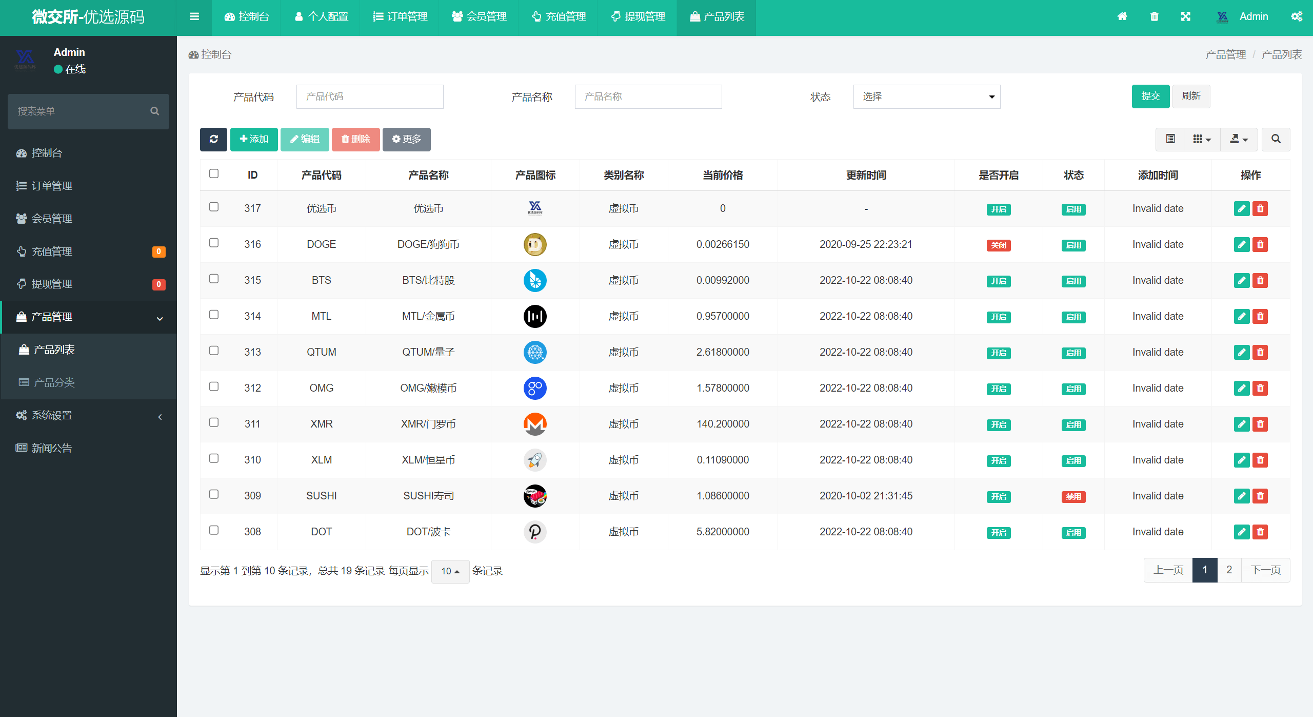 【优选源码】微交所fastadmin框架双语言外汇系统/微盘系统仿交易所/USDT支付 - 截图17