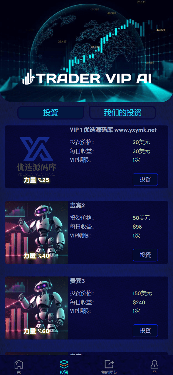 【优选源码】最新海外17语言ai人工智能区块链投资理财 - 截图12
