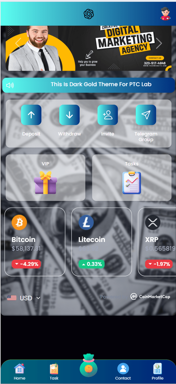 【优选源码】海外最新区块链任务理财投资源码 - 截图1