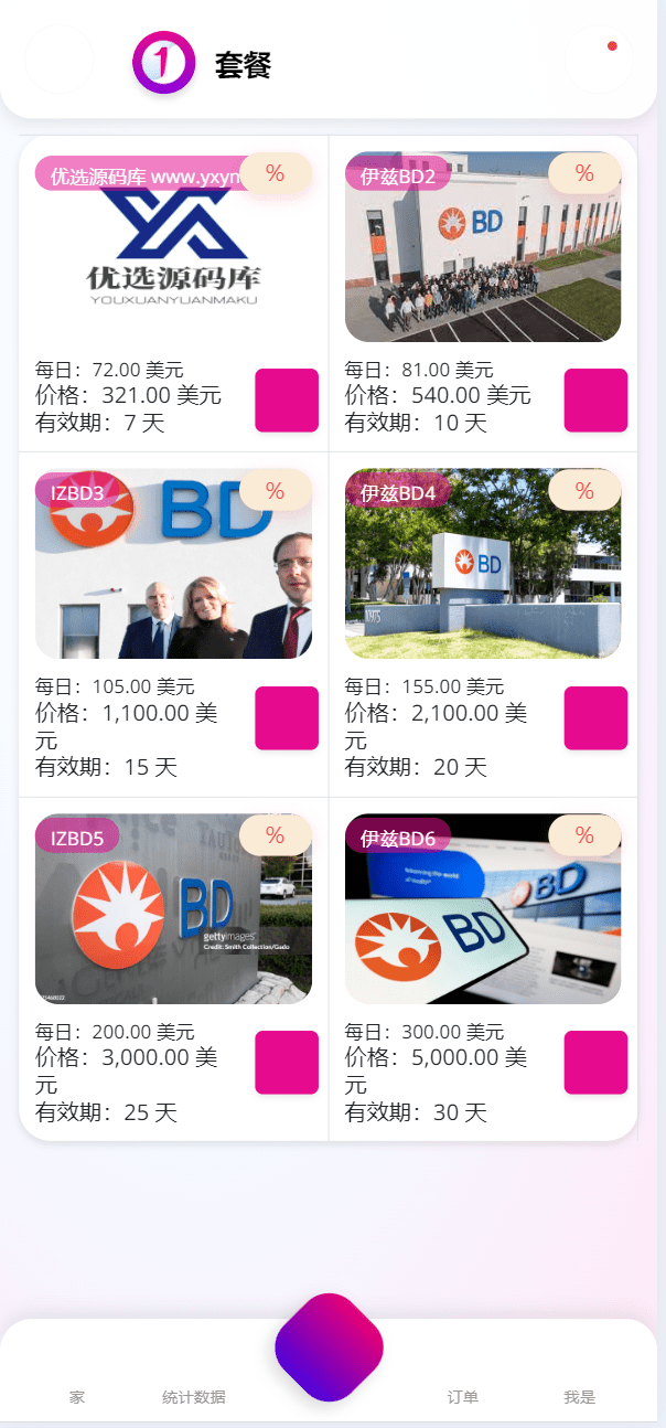 【优选源码】海外BD产业/基金共享投资理财源码 - 截图1