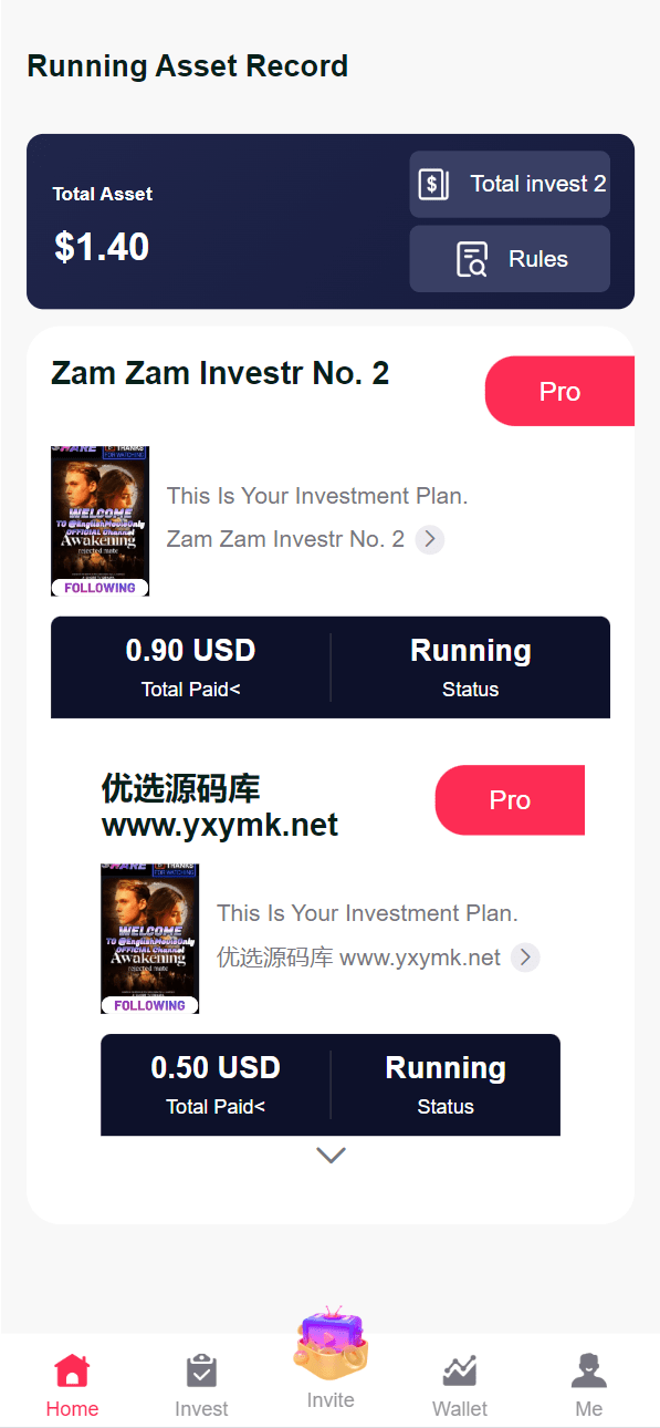 【优选源码】海外电影节目共享投资理财源码 - 截图3
