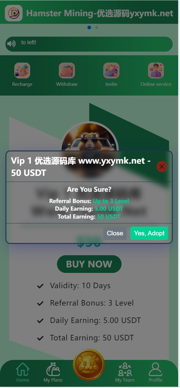 【优选源码】海外仓鼠挖矿共享投资理财系统源码 - 截图4