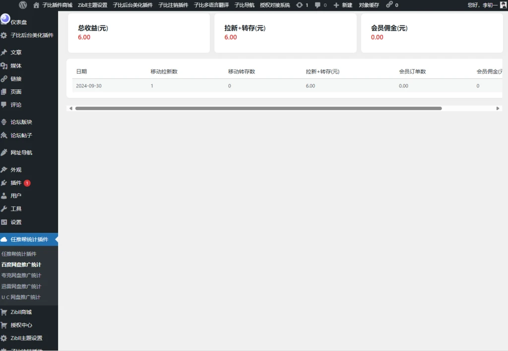 【优选源码】WordPress任推帮 网盘拉新数据统计插件 推广项目分发和流量变现平台 - 截图1