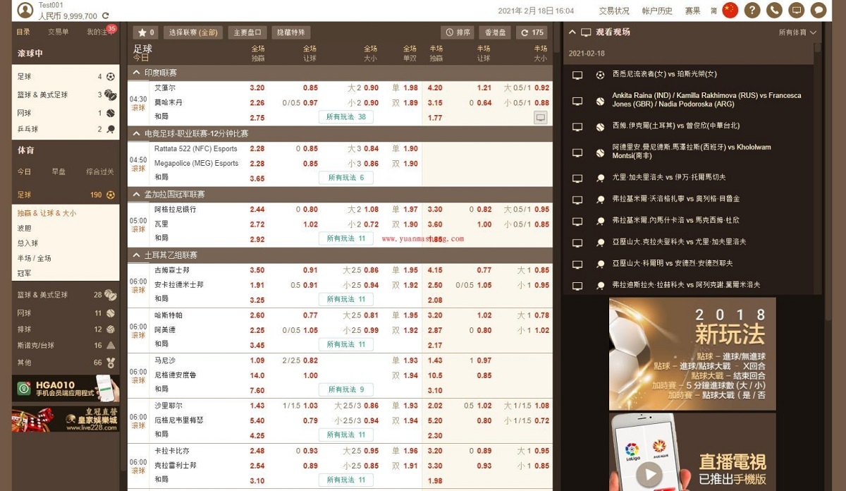 【优选源码】老版皇冠系统足球信用盘源码附带搭建教程 - 截图1