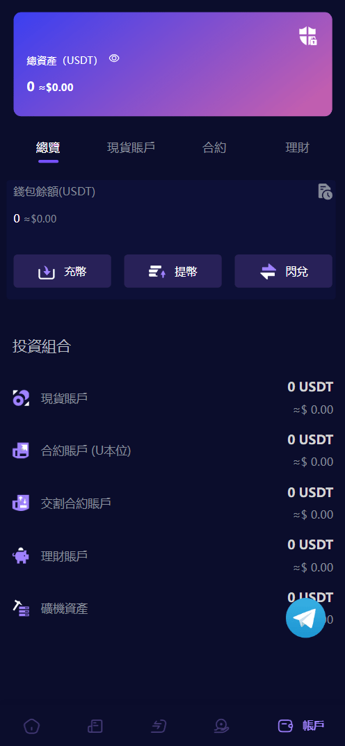 【优选源码】Vexus多语言虚拟货币交易所/模拟账户+现货交易+永续合约+交割合约+基金理财+锁仓挖矿+质押贷款+闪兑/前端vue编译后+后端Java - 截图8
