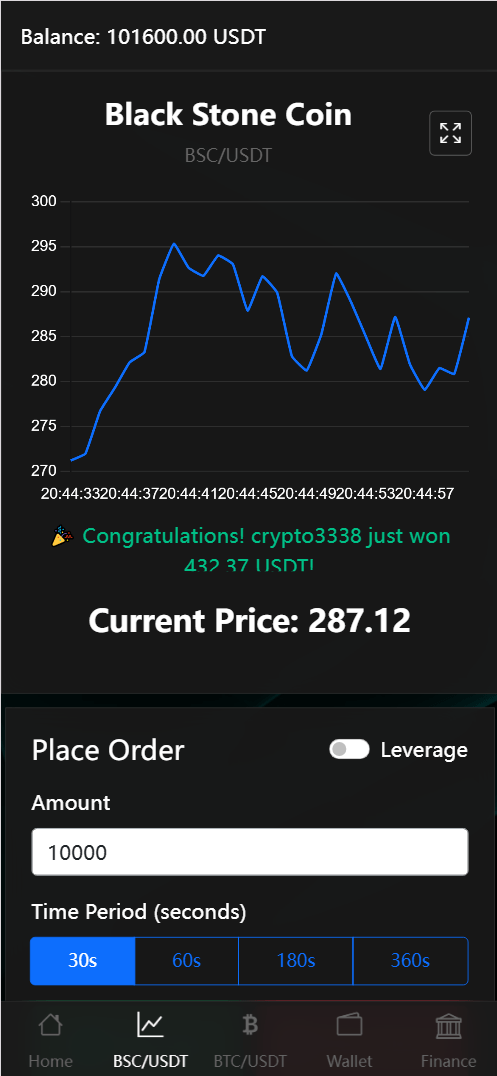 【优选源码】BitTong虚拟货币微交易投资理财源码/现货交易+杠杆交易+完美K线控制+完整用户输赢控制+代理/前端html+后端PHP - 截图3