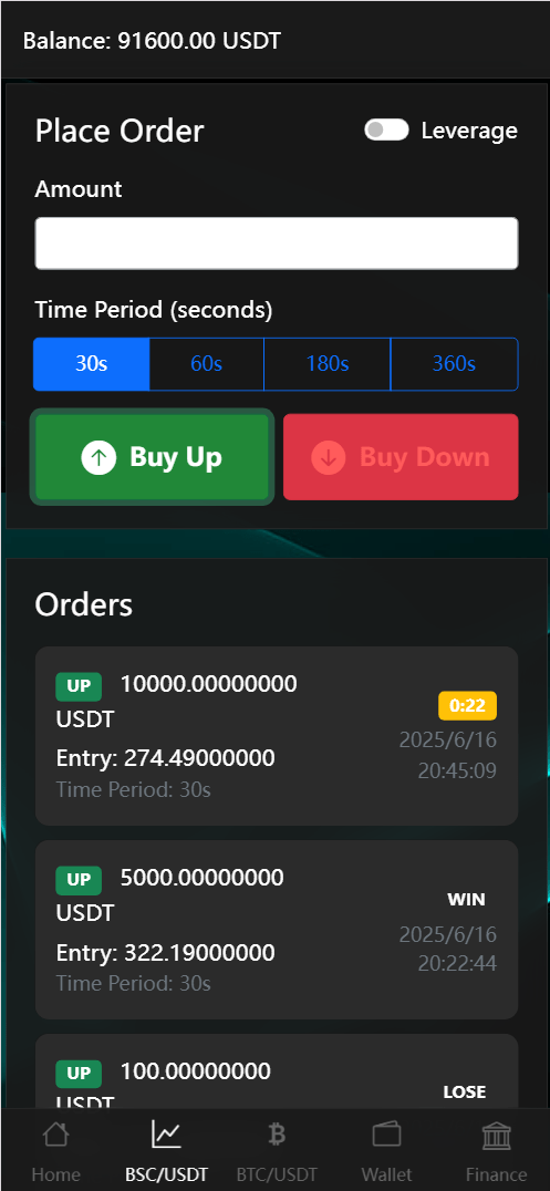 【优选源码】BitTong虚拟货币微交易投资理财源码/现货交易+杠杆交易+完美K线控制+完整用户输赢控制+代理/前端html+后端PHP - 截图4