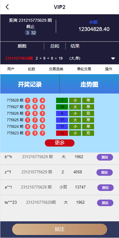 【优选代售】海外多语言pc28系统/28竞猜源码/批量预设开奖 - 截图5