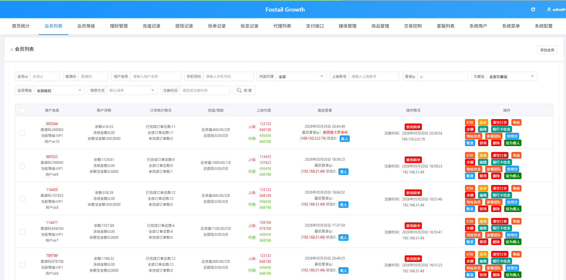 【优选代售】多语言抢单刷单系统/金额打针/连单卡单/重置订单/签到 - 截图16