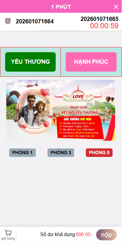 【优选代售】越南为爱投注系统/loveconnect投资/投注竞猜彩票 - 截图2