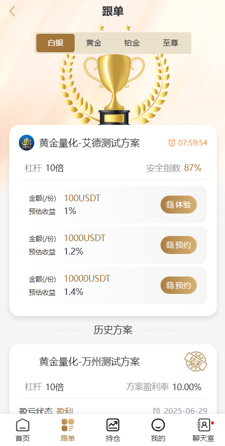 【优选代售】黄金投资跟单系统/投资理财/推广分销/聊天室 - 截图2
