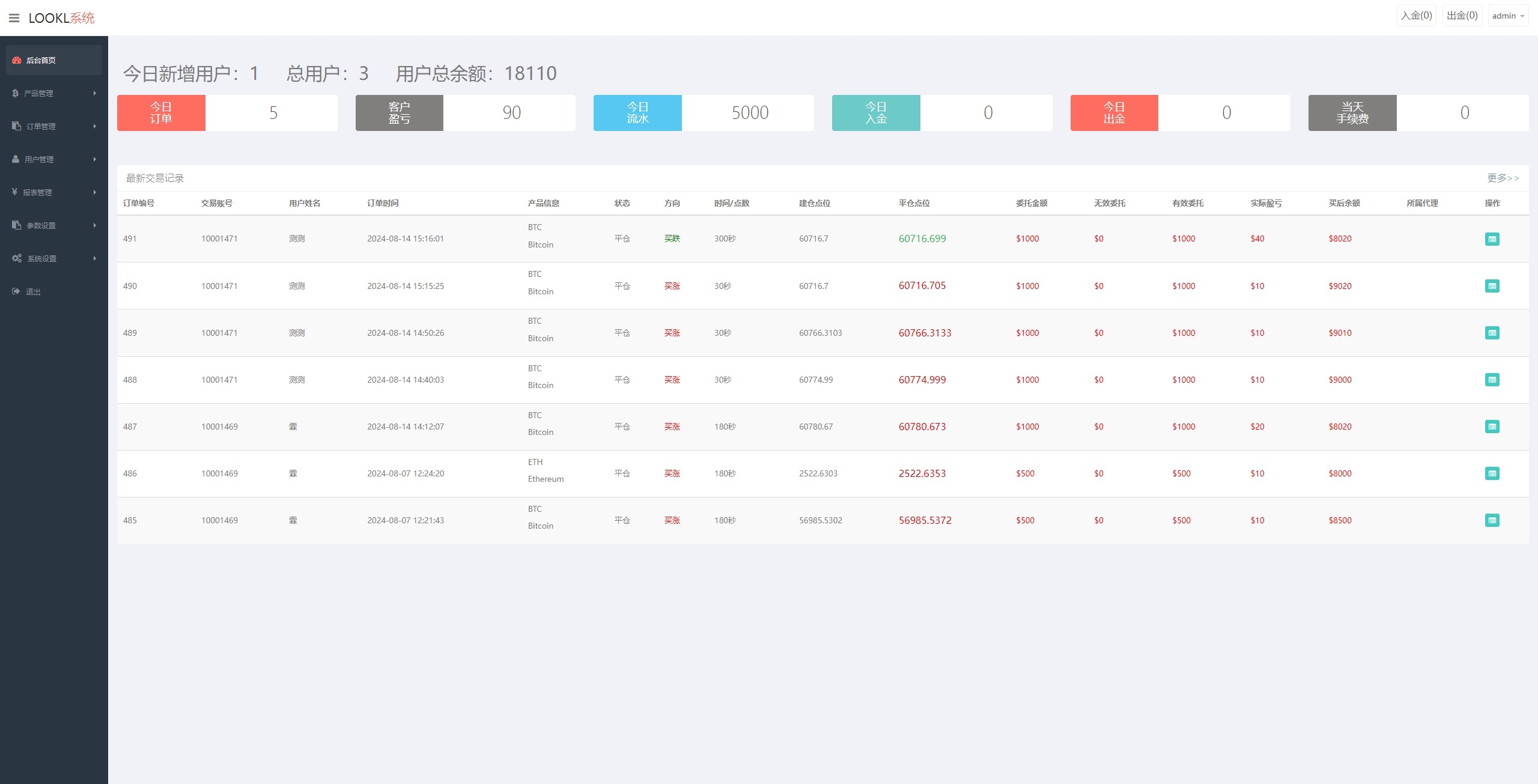 【优选代售】新UI微盘系统/虚拟币微交易/秒合约时间盘 - 截图17