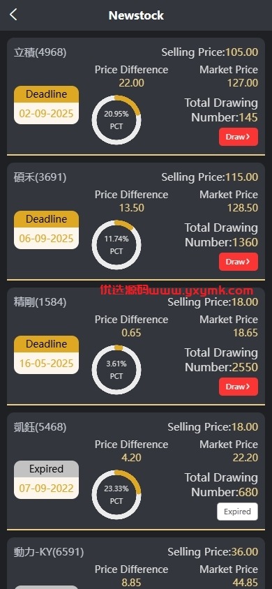 【优选代售】印度股票系统/新股认购/海外股票前端uniapp - 截图4