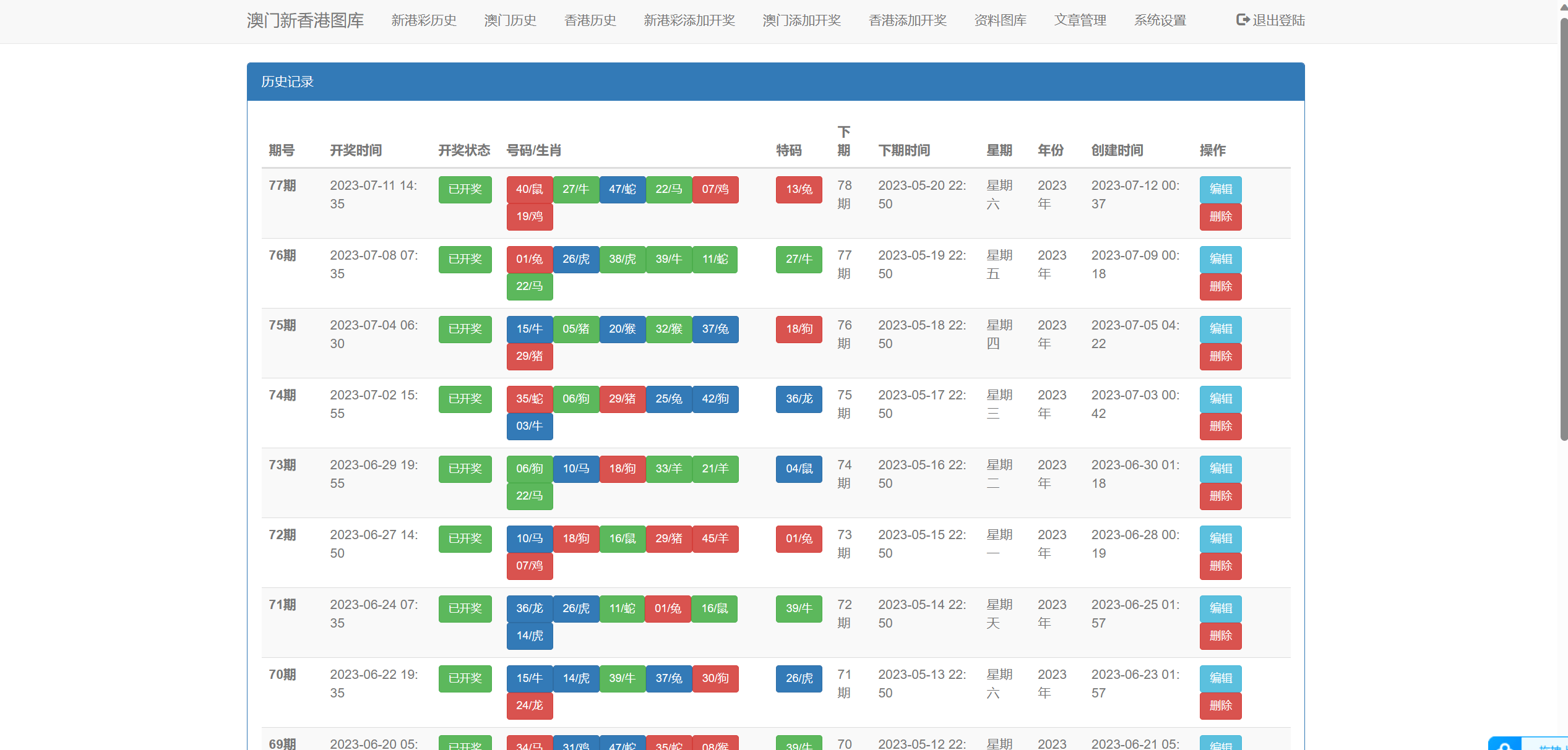 【优选代售】另版六合彩开奖系统/开奖图库/澳门六合彩开奖网  开奖手动添加 - 截图9