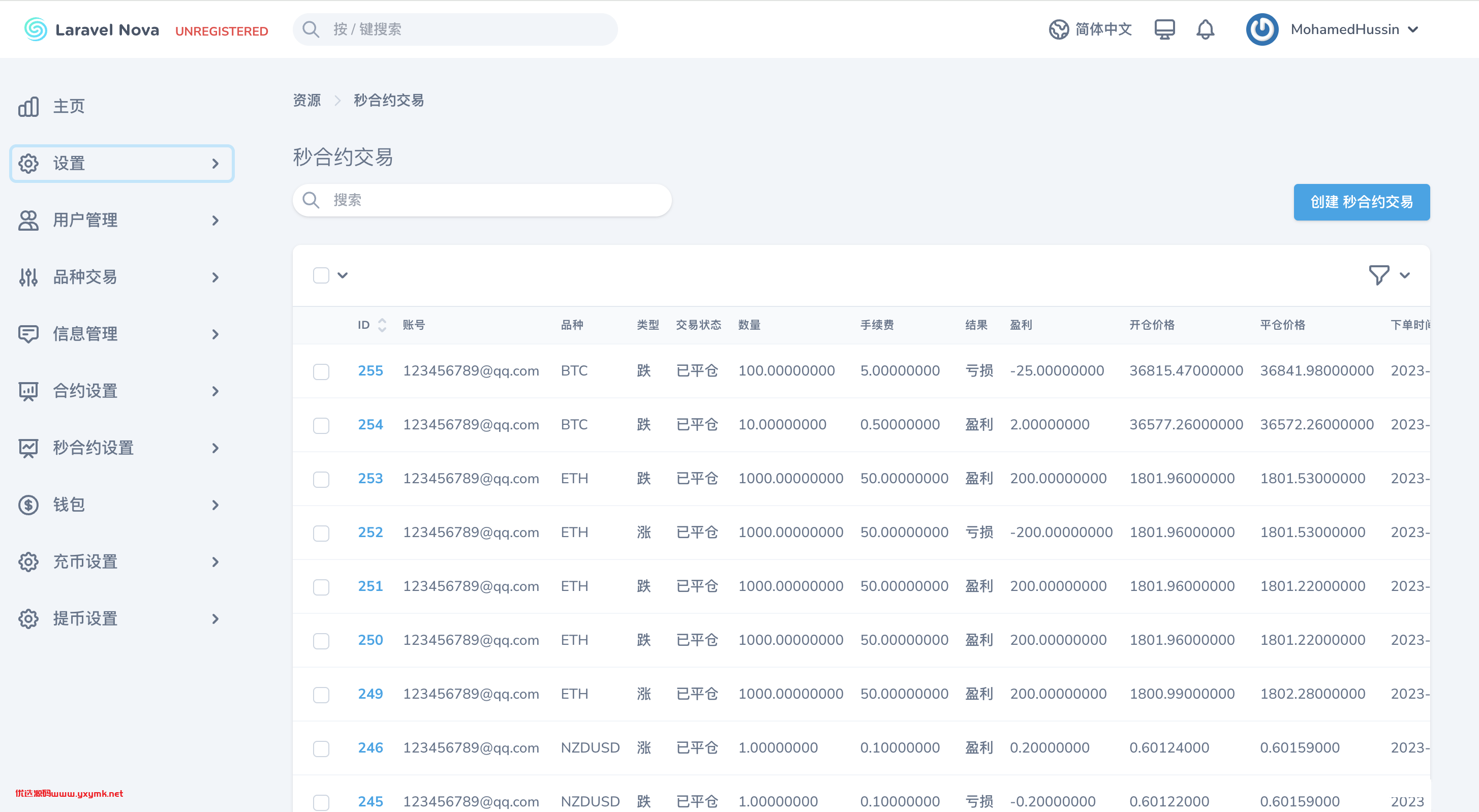 【优选代售】海外FX7综合外汇交易所系统/合约挂单交易/秒合约交易/K线全局控 - 截图11