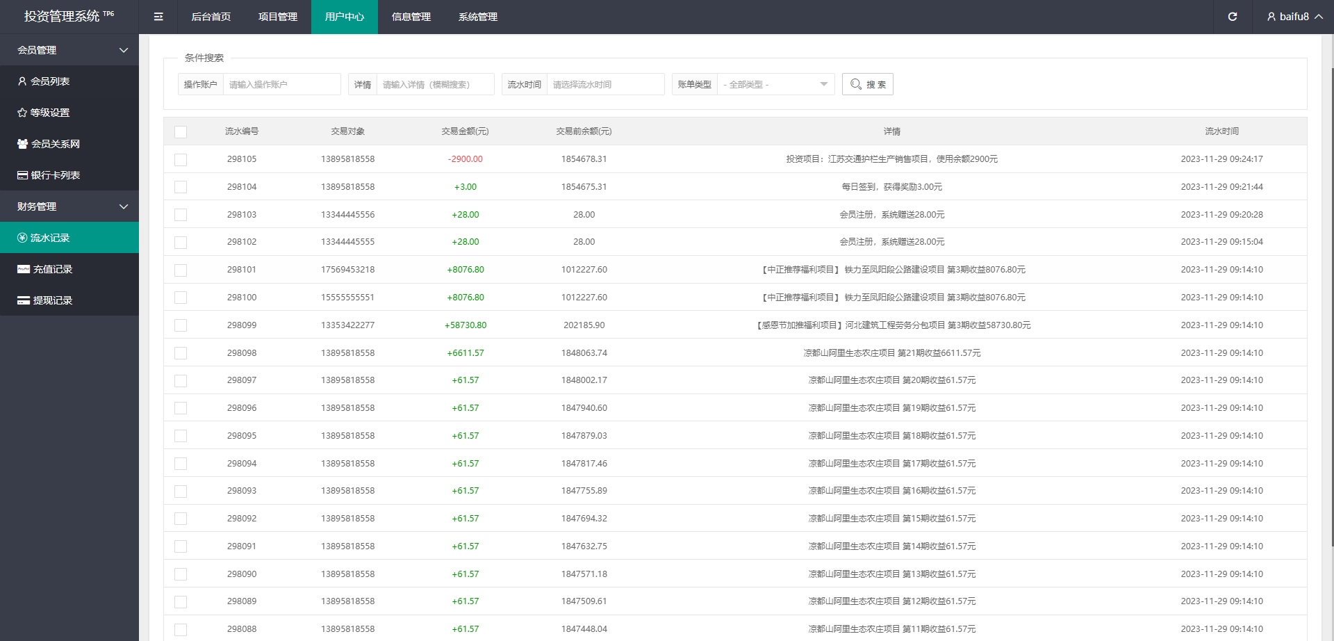项目投资理财系统/投资众筹系统/分红返利 详情图 20