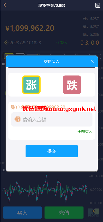 【优选代售】全新定制微盘系统/贵金属期货微交易系统/房间玩法 - 截图4