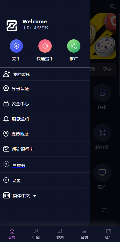新UI多语言交易所系统/DAPP登陆/合约/期权交易/质押申购 详情图 3
