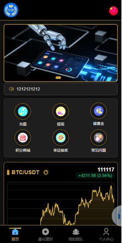 【优选代售】多语言虚拟币量化投资系统/海外币种投资/前端vue - 截图1