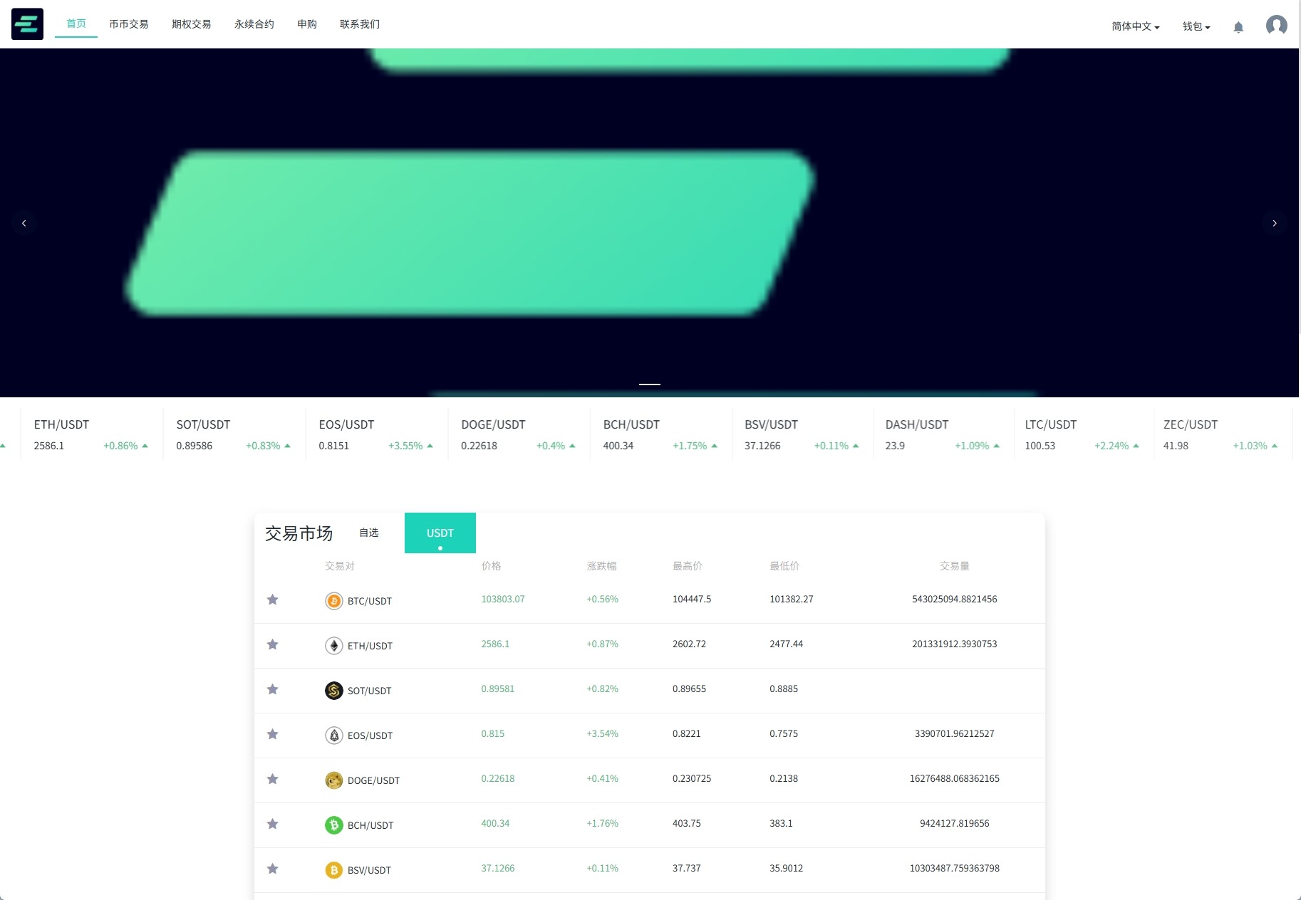 【优选代售】运营版海外交易所/期权交易/合约交易/多语言申购交易所 - 截图1
