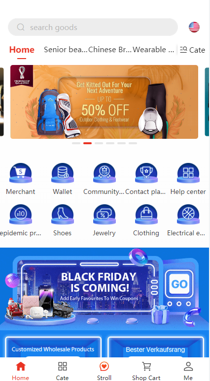 多语言海外商城系统/多商户跨境电商/前端uniapp/vue外贸商城 详情图 1