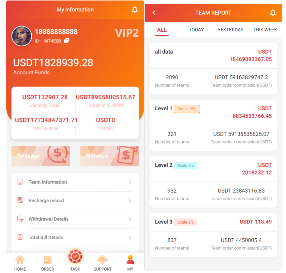 【优选代售】新UI多语言抢单刷单系统/海外刷单源码/订单自动匹配系统 - 截图1