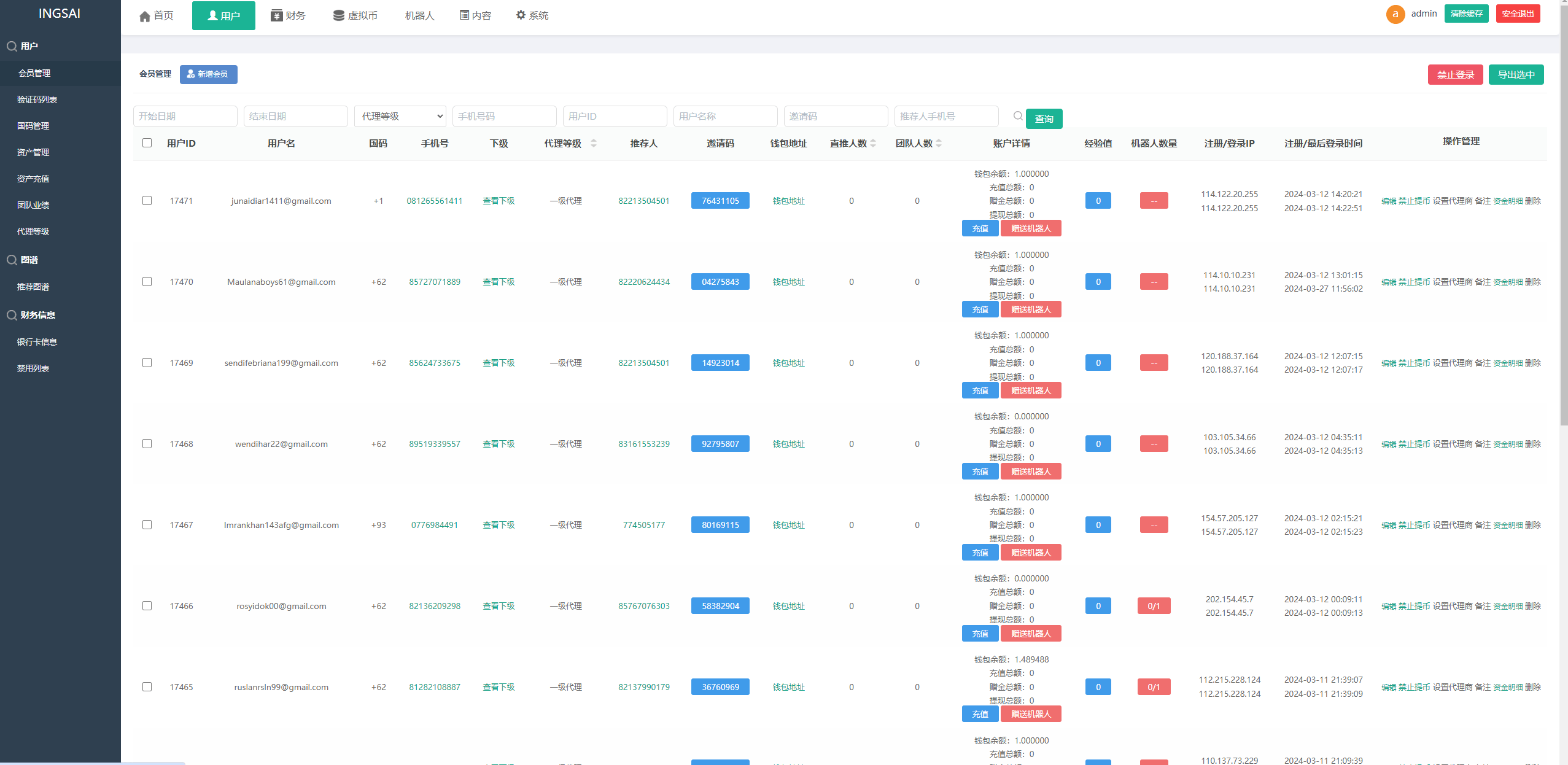 【优选代售】新UI海外量化机器人/多语言虚拟币投资系统/前端vue - 截图13