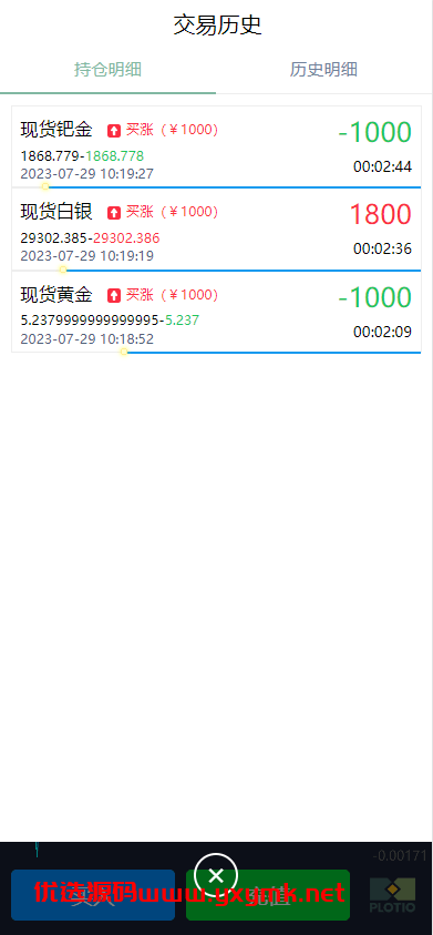 【优选代售】全新定制微盘系统/贵金属期货微交易系统/房间玩法 - 截图8