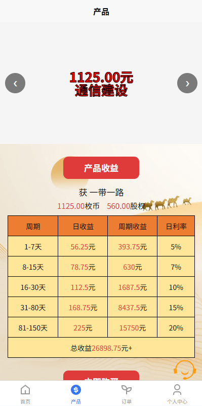 【优选代售】新UI投资理财系统/一路一带投资/签到/邀请返利 - 截图3