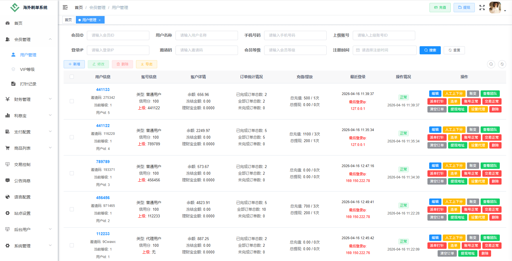 【优选代售】独家JAVA抢单刷单系统/打针派单/连单/重置订单/信用分 - 截图24