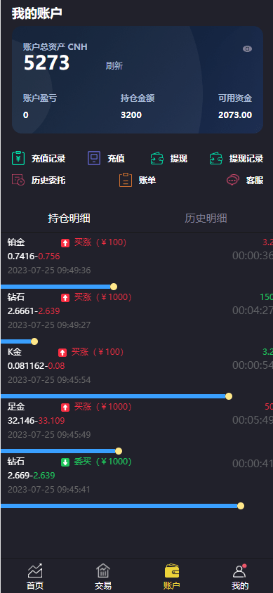 【优选代售】二开版微交易系统/贵金属微盘交易平台/前端uinapp - 截图9