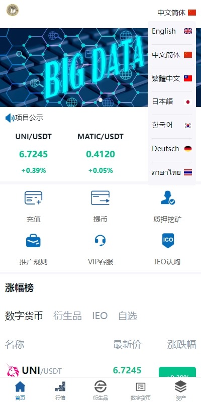 【优选代售】新版多语言交易所系统/虚拟币外汇交易/期权合约交易 - 截图2