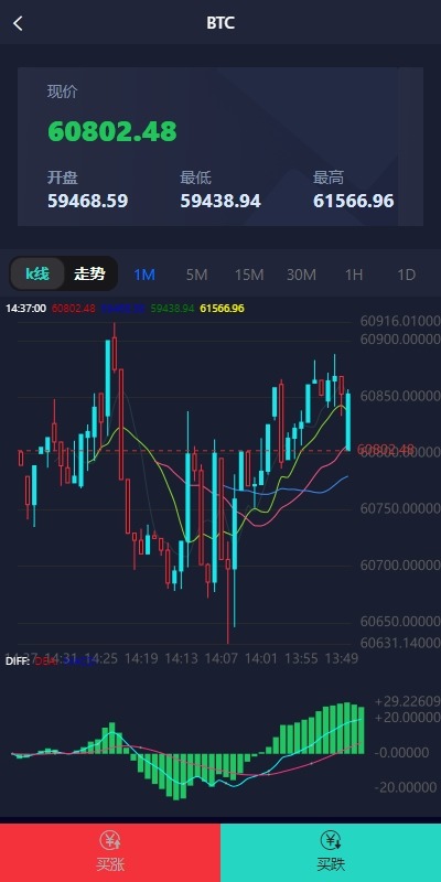 【优选代售】新UI微盘系统/虚拟币微交易/秒合约时间盘 - 截图11