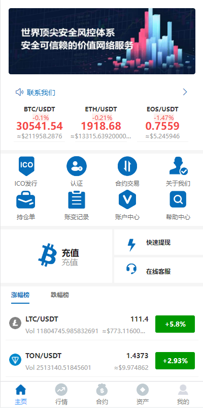 多语言合约交易所/区块链虚拟币交易系统/前端uinapp 详情图 3