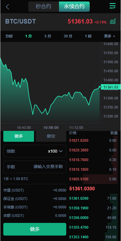 【优选代售】新UI多语言海外交易所/永续合约/秒合约/锁仓挖矿/前端uniapp - 截图2