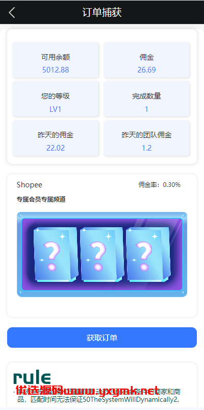 【优选代售】多语言抢单刷单系统/海外抢单刷单/派单/订单自动匹配 - 截图5