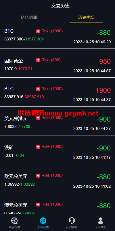 【优选代售】uniapp版微盘系统/虚拟币外汇微交易/时间盘系统 - 截图8