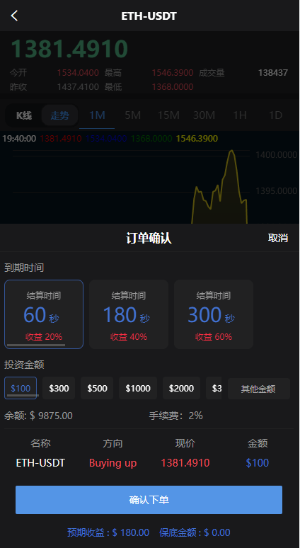 【优选代售】新版多语言微交易系统/虚拟币交易/秒合约微盘/时间盘源码 - 截图6
